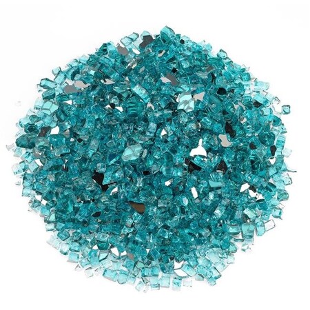 American Fire Glass American Fire Glass AFF-AZBLRF-10-J 0.25 in. Azuria Reflective Fire Glass with 10 lbs Jar AFF-AZBLRF-10-J